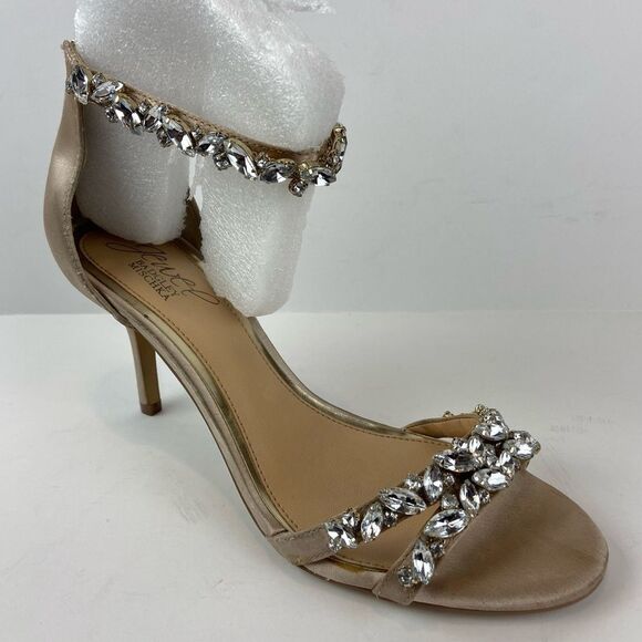 Jewel Badgley Mischka • Caroline Embellished Ankle • Strap Evening Sandals - Picture 5 of 15